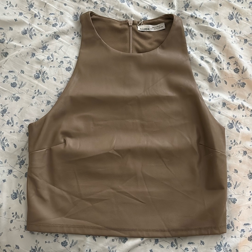 Pull&Bear leather tank top